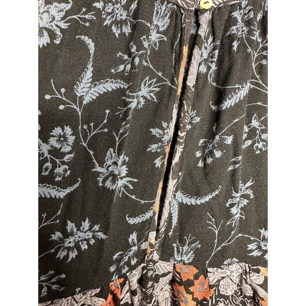 Free People Dress Womens Small Black Floral Bohemian Intimately Spaghetti Strap - Picture 2 of 5
